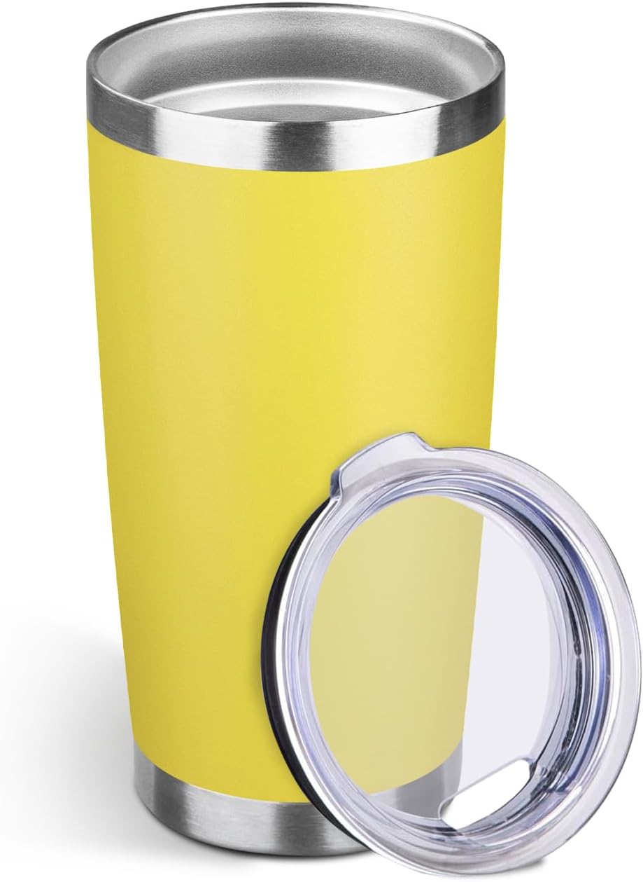20oz Stainless Steel Travel Coffee Tumbler,Light Pink | Travel Coffee Mug,Spill-proof Lid,Double Wall,BPA-free Travel Cups,Insulated Cup Fits Car Cupholders