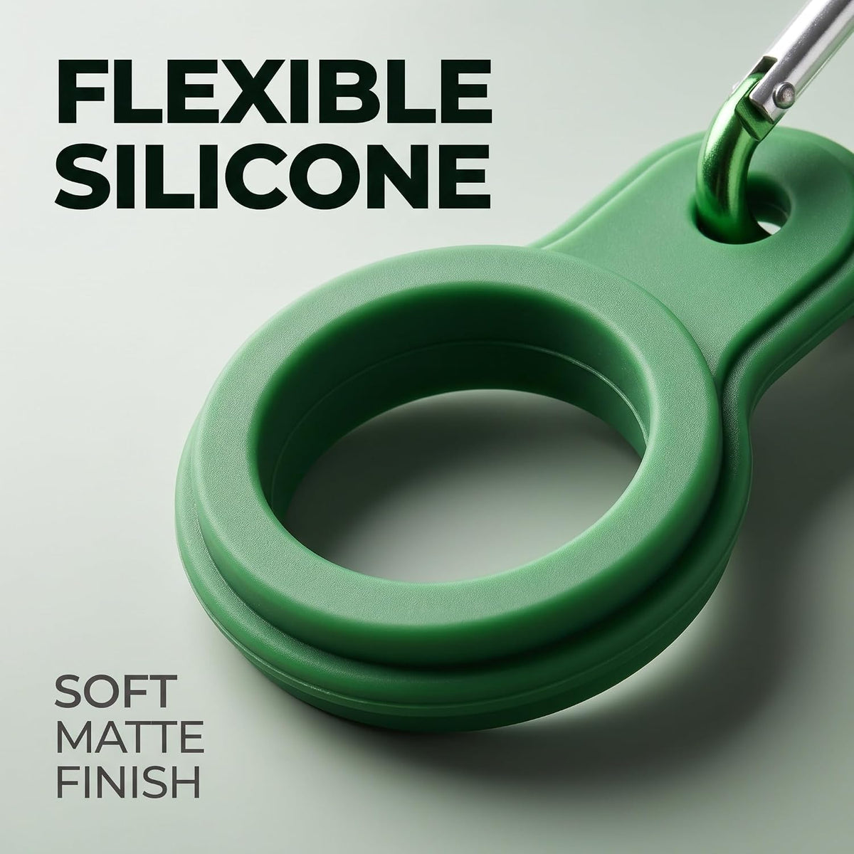 6 Pcs Silicone Water Bottle Buckle with Carabiner Clip Portable Secure Bottle Holder Water Bottle Hanging Rings Silicone Water Bottle Buckle Portable Hiking Camping Water Bottle Accessories