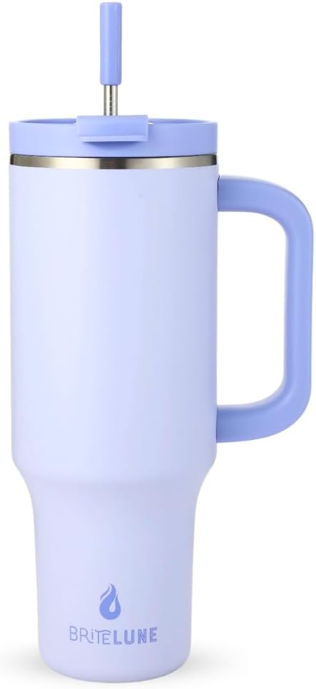 40 oz Tumbler with Handle & Straw 100% Leakproof & Insulated
