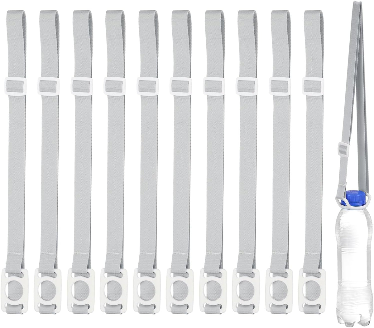 Water Bottle Lanyard, Adjustable Holder Shoulder Strap with Ring Buckle Carrier Clips for Walk Outdoor