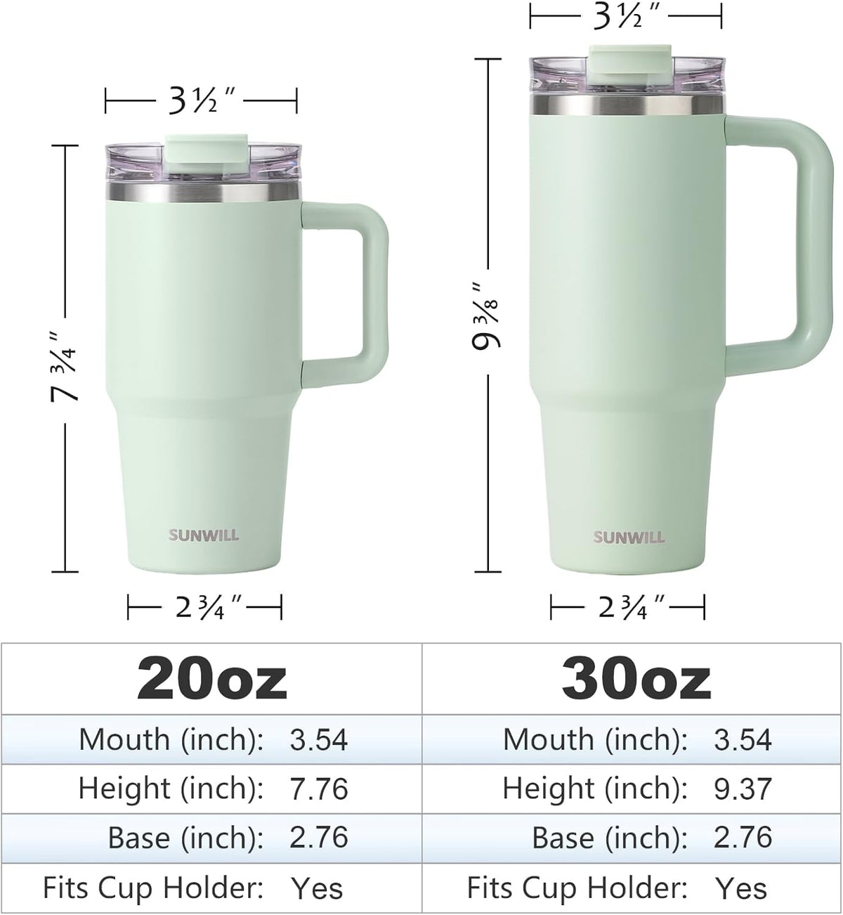 Travel Coffee Mug with Lid, 20 oz Tumbler with Handle and Straw Leak Proof, Stainless Steel Cup Insulated for Office & Gym, Cupholder Friendly, Powder Coated Pink