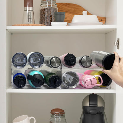 2 Pack Water Bottle Organizer, Stackable Water Bottle Holder