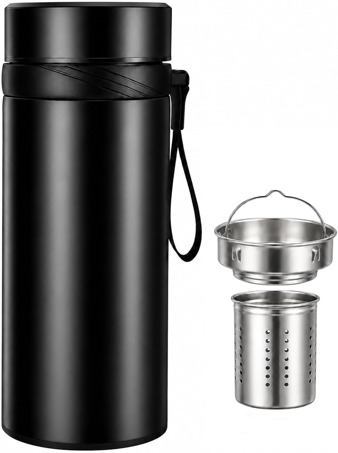Small Water Bottle, 15 oz Stainless Steel Insulated Bottle, Blue