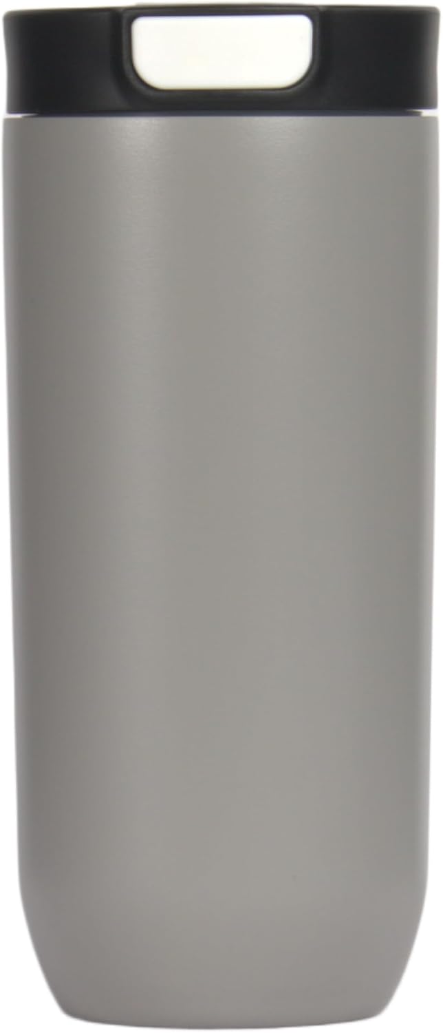 Insulated Stainless Steel Coffee Tumbler, 16.9 oz, Double-wall Insulated, Leakproof, BPA Free (STEEL GREY)