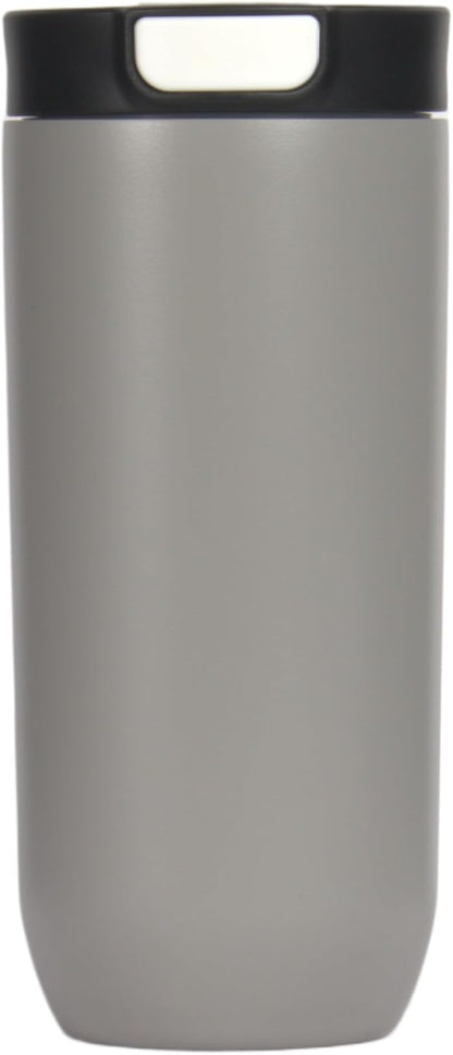 Insulated Stainless Steel Coffee Tumbler, 16.9 oz, Double-wall Insulated, Leakproof, BPA Free (STEEL GREY)