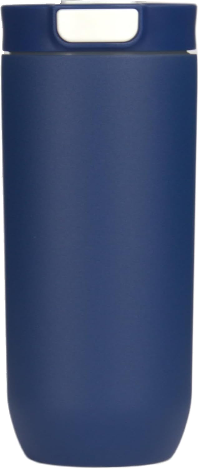 Insulated Stainless Steel Coffee Tumbler, 16.9 oz, Double-wall Insulated, Leakproof, BPA Free (STEEL GREY)