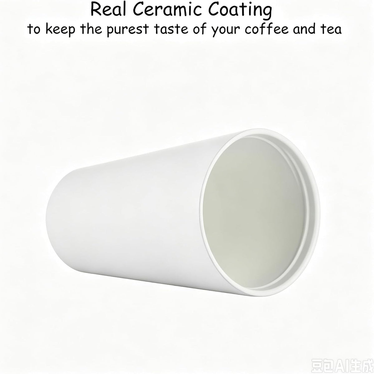 Insulated Coffee Mug with Ceramic Coating, 16oz Iced Coffee Tumbler Cup with Flip Lid and Handle, Double Wall Vacuum Leak-Proof Travel Mug for Office School Party Camping