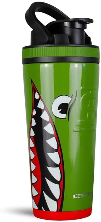 Insulated Stainless Steel Shaker Bottle | 26oz, Bomber | Cold for 30+ Hours | Insulated Cup with Twist-on Agitator | Odor-Free Bottle for Protein Shakes, Water, Smoothies, Cocktails