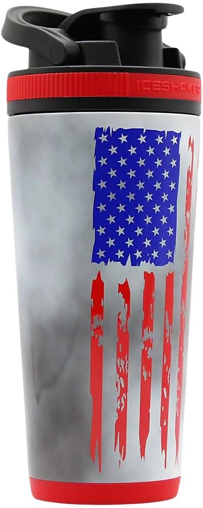 Insulated Stainless Steel Shaker Bottle | 26oz, Bomber | Cold for 30+ Hours | Insulated Cup with Twist-on Agitator | Odor-Free Bottle for Protein Shakes, Water, Smoothies, Cocktails