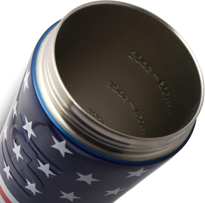 Insulated Stainless Steel Shaker Bottle | 26oz, Bomber | Cold for 30+ Hours | Insulated Cup with Twist-on Agitator | Odor-Free Bottle for Protein Shakes, Water, Smoothies, Cocktails