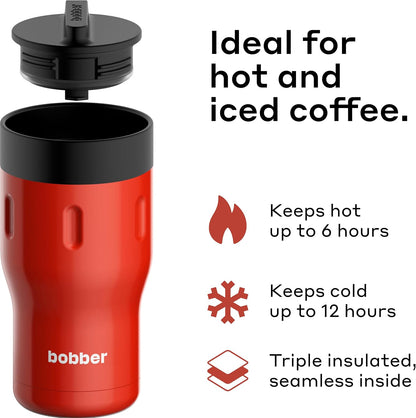 16 oz Stainless Steel Coffee Travel Mug – Leak-Proof, Spill Proof, Vacuum Insulated Coffee Tumbler for Car, Men – Dishwasher Safe Mug, Fits Car Cup Holder, Keeps Hot for 8 Hours (Teal)