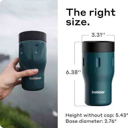 16 oz Stainless Steel Coffee Travel Mug – Leak-Proof, Spill Proof, Vacuum Insulated Coffee Tumbler for Car, Men – Dishwasher Safe Mug, Fits Car Cup Holder, Keeps Hot for 8 Hours (Teal)