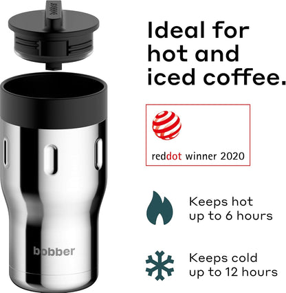 16 oz Stainless Steel Coffee Travel Mug – Leak-Proof, Spill Proof, Vacuum Insulated Coffee Tumbler for Car, Men – Dishwasher Safe Mug, Fits Car Cup Holder, Keeps Hot for 8 Hours (Teal)
