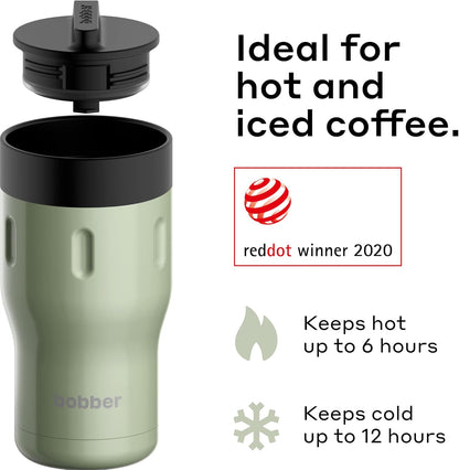 16 oz Stainless Steel Coffee Travel Mug – Leak-Proof, Spill Proof, Vacuum Insulated Coffee Tumbler for Car, Men – Dishwasher Safe Mug, Fits Car Cup Holder, Keeps Hot for 8 Hours (Teal)