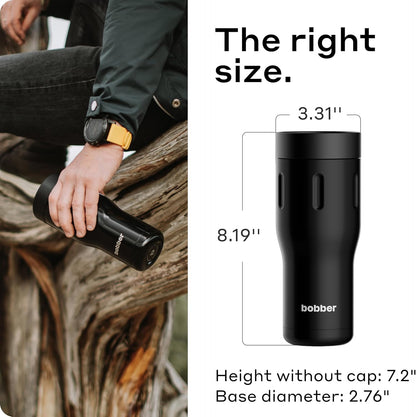 16 oz Stainless Steel Coffee Travel Mug – Leak-Proof, Spill Proof, Vacuum Insulated Coffee Tumbler for Car, Men – Dishwasher Safe Mug, Fits Car Cup Holder, Keeps Hot for 8 Hours (Teal)