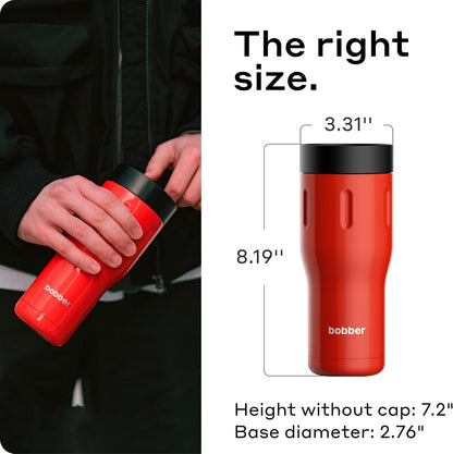 16 oz Stainless Steel Coffee Travel Mug – Leak-Proof, Spill Proof, Vacuum Insulated Coffee Tumbler for Car, Men – Dishwasher Safe Mug, Fits Car Cup Holder, Keeps Hot for 8 Hours (Teal)