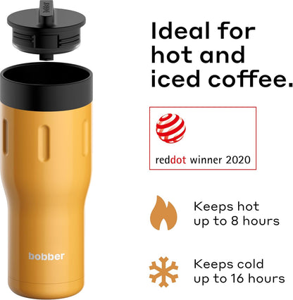 16 oz Stainless Steel Coffee Travel Mug – Leak-Proof, Spill Proof, Vacuum Insulated Coffee Tumbler for Car, Men – Dishwasher Safe Mug, Fits Car Cup Holder, Keeps Hot for 8 Hours (Teal)