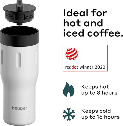 16 oz Stainless Steel Coffee Travel Mug – Leak-Proof, Spill Proof, Vacuum Insulated Coffee Tumbler for Car, Men – Dishwasher Safe Mug, Fits Car Cup Holder, Keeps Hot for 8 Hours (Teal)
