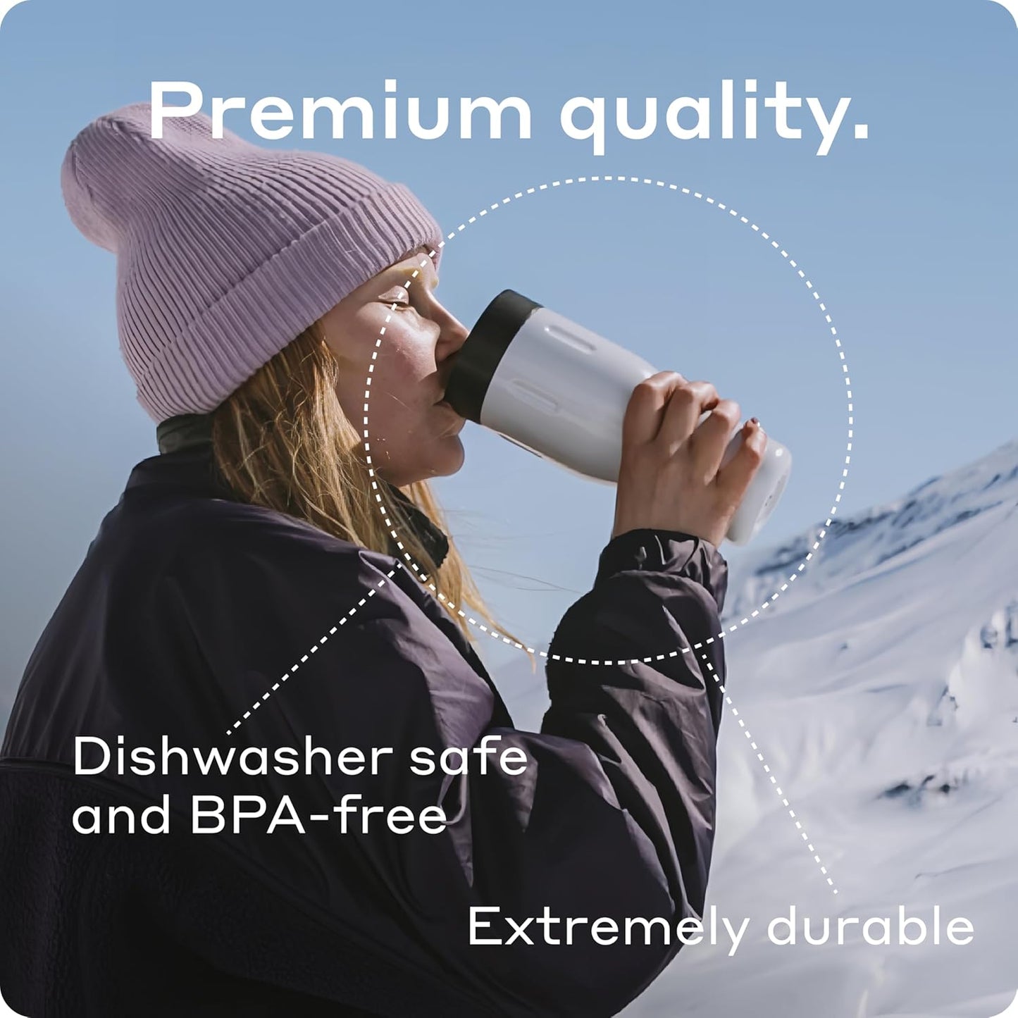 16 oz Stainless Steel Coffee Travel Mug – Leak-Proof, Spill Proof, Vacuum Insulated Coffee Tumbler for Car, Men – Dishwasher Safe Mug, Fits Car Cup Holder, Keeps Hot for 8 Hours (Teal)