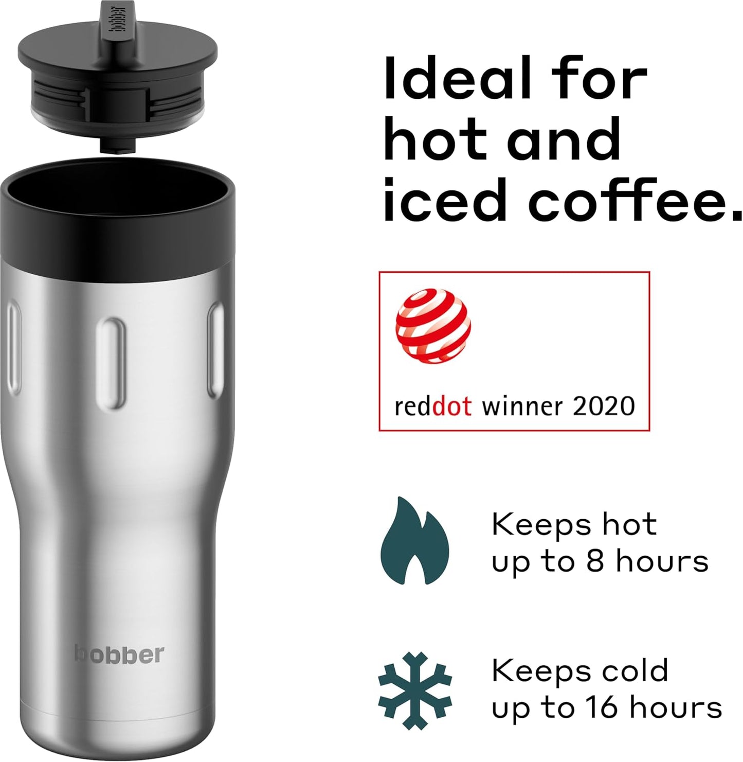 16 oz Stainless Steel Coffee Travel Mug – Leak-Proof, Spill Proof, Vacuum Insulated Coffee Tumbler for Car, Men – Dishwasher Safe Mug, Fits Car Cup Holder, Keeps Hot for 8 Hours (Teal)