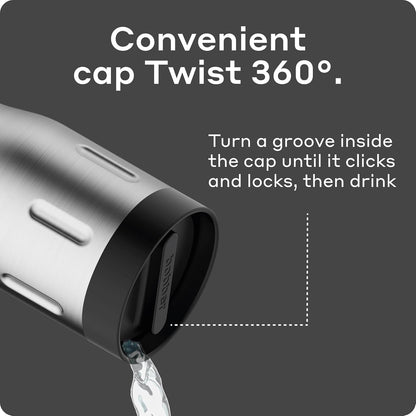 16 oz Stainless Steel Coffee Travel Mug – Leak-Proof, Spill Proof, Vacuum Insulated Coffee Tumbler for Car, Men – Dishwasher Safe Mug, Fits Car Cup Holder, Keeps Hot for 8 Hours (Teal)