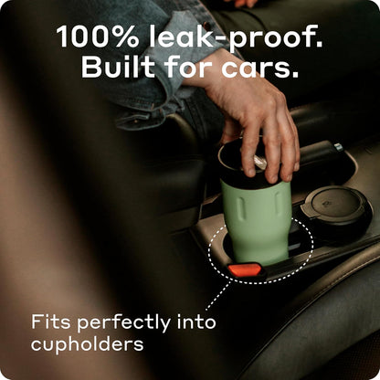 16 oz Stainless Steel Coffee Travel Mug – Leak-Proof, Spill Proof, Vacuum Insulated Coffee Tumbler for Car, Men – Dishwasher Safe Mug, Fits Car Cup Holder, Keeps Hot for 8 Hours (Teal)