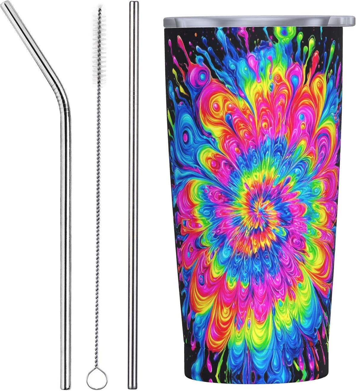 Owl Tumbler with Lid and Straw 20 oz Stainless Steel Vacuum Insulated Cup for Home Office Travel Christmas Birthday Gifts for Women