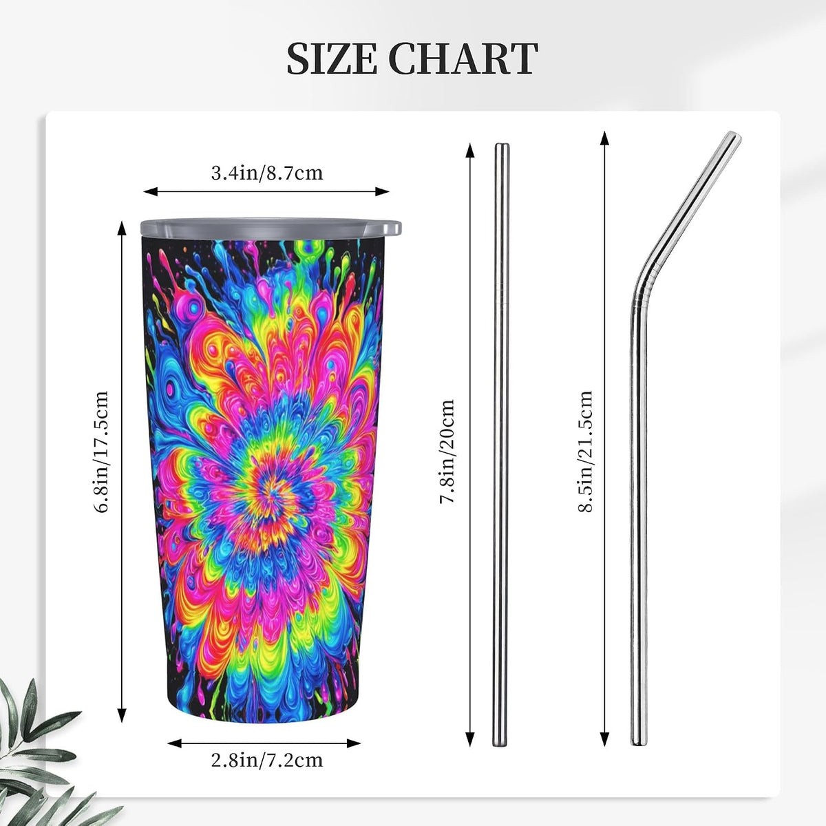 Owl Tumbler with Lid and Straw 20 oz Stainless Steel Vacuum Insulated Cup for Home Office Travel Christmas Birthday Gifts for Women
