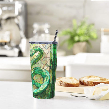 Owl Tumbler with Lid and Straw 20 oz Stainless Steel Vacuum Insulated Cup for Home Office Travel Christmas Birthday Gifts for Women