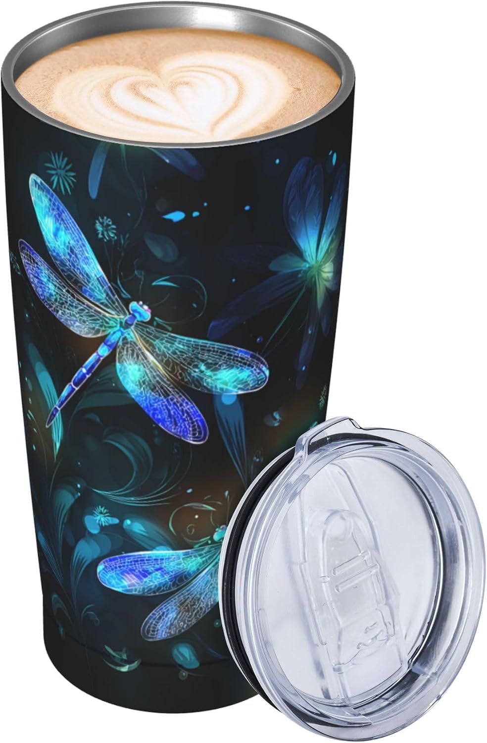 Owl Tumbler with Lid and Straw 20 oz Stainless Steel Vacuum Insulated Cup for Home Office Travel Christmas Birthday Gifts for Women