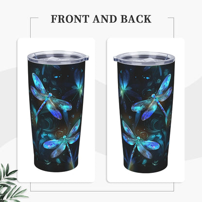 Owl Tumbler with Lid and Straw 20 oz Stainless Steel Vacuum Insulated Cup for Home Office Travel Christmas Birthday Gifts for Women