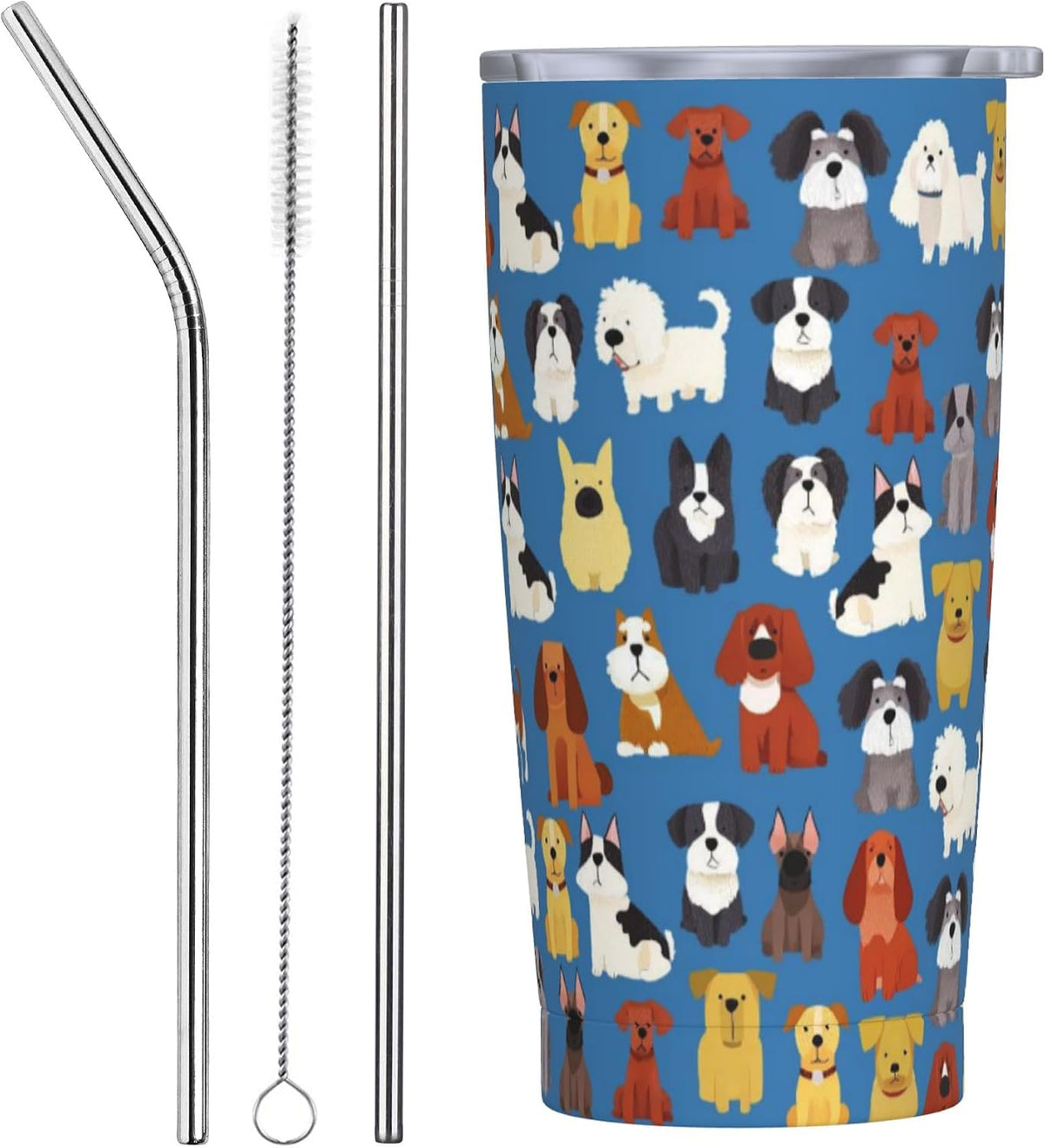 Owl Tumbler with Lid and Straw 20 oz Stainless Steel Vacuum Insulated Cup for Home Office Travel Christmas Birthday Gifts for Women