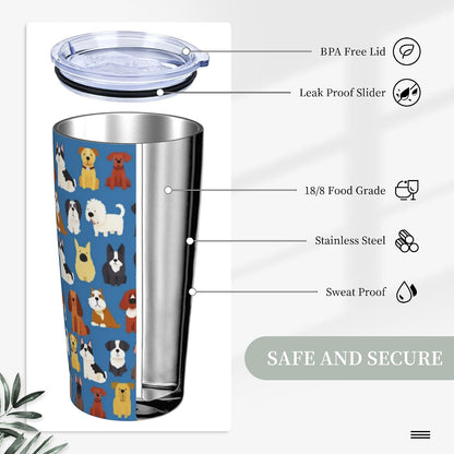 Owl Tumbler with Lid and Straw 20 oz Stainless Steel Vacuum Insulated Cup for Home Office Travel Christmas Birthday Gifts for Women