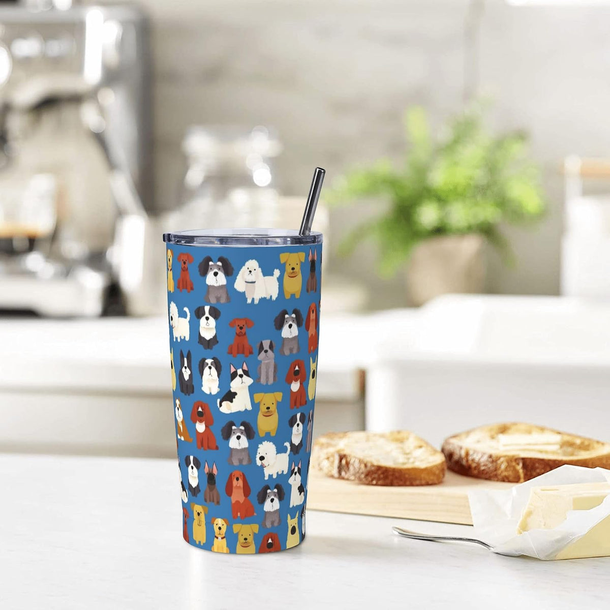 Owl Tumbler with Lid and Straw 20 oz Stainless Steel Vacuum Insulated Cup for Home Office Travel Christmas Birthday Gifts for Women