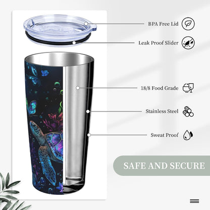 Owl Tumbler with Lid and Straw 20 oz Stainless Steel Vacuum Insulated Cup for Home Office Travel Christmas Birthday Gifts for Women