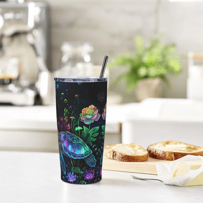 Owl Tumbler with Lid and Straw 20 oz Stainless Steel Vacuum Insulated Cup for Home Office Travel Christmas Birthday Gifts for Women