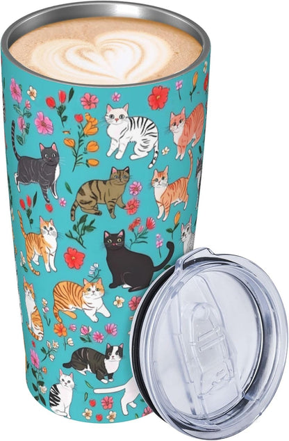Owl Tumbler with Lid and Straw 20 oz Stainless Steel Vacuum Insulated Cup for Home Office Travel Christmas Birthday Gifts for Women