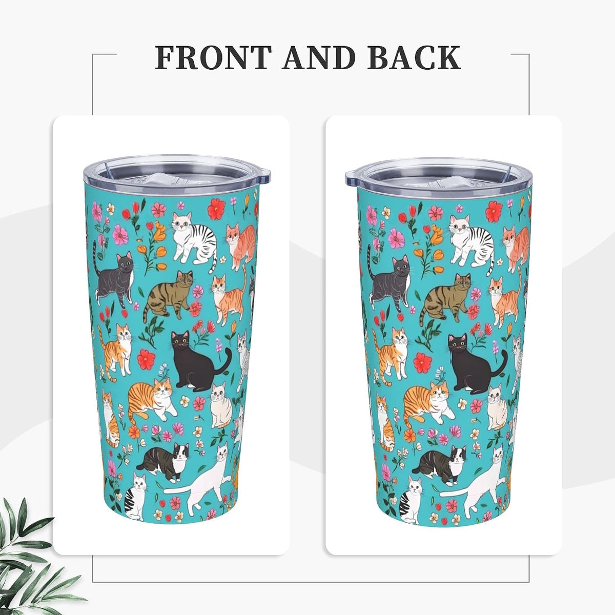 Owl Tumbler with Lid and Straw 20 oz Stainless Steel Vacuum Insulated Cup for Home Office Travel Christmas Birthday Gifts for Women
