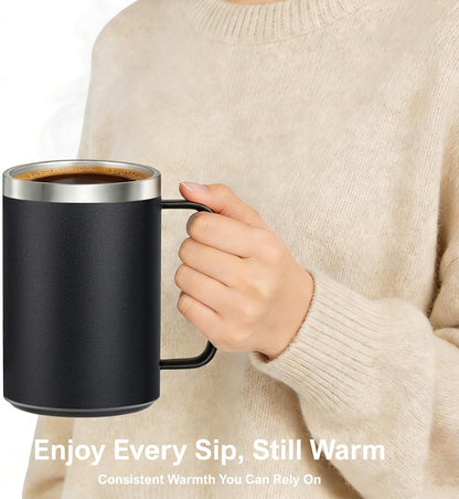 Self Heating Coffee Mug, USB Heating Mug with Sliding Lid, 131°F Coffee Warmer for Desk Home & Office (Green-12oz)