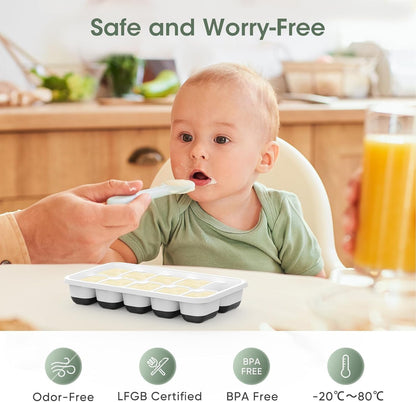 Ice Cube Tray with Lid and Bin,4 Pack Ice Cube Trays for Freezer
