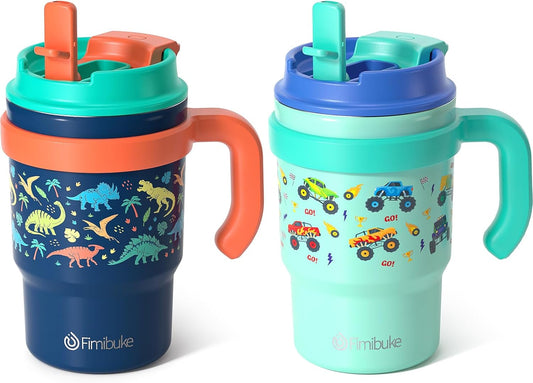 16oz Kids Insulated Tumbler w/Handle, Kids Toddler Water Bottle Cup