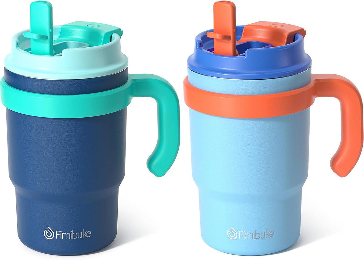 16oz Kids Insulated Tumbler w/Handle, Kids Toddler Water Bottle Cup