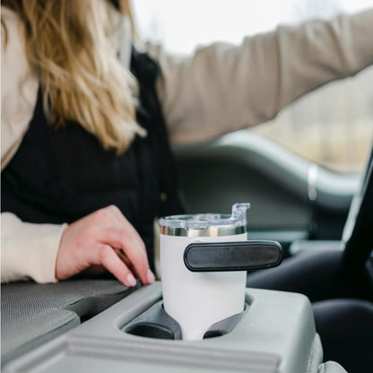 The AM 17 oz Stainless Steel Vacuum Insulated Coffee Mug with 180° Rotating Swivel Handle and Lockable Spill Proof Lid – Travel Tumbler for Outdoor, Home & Office - Pink