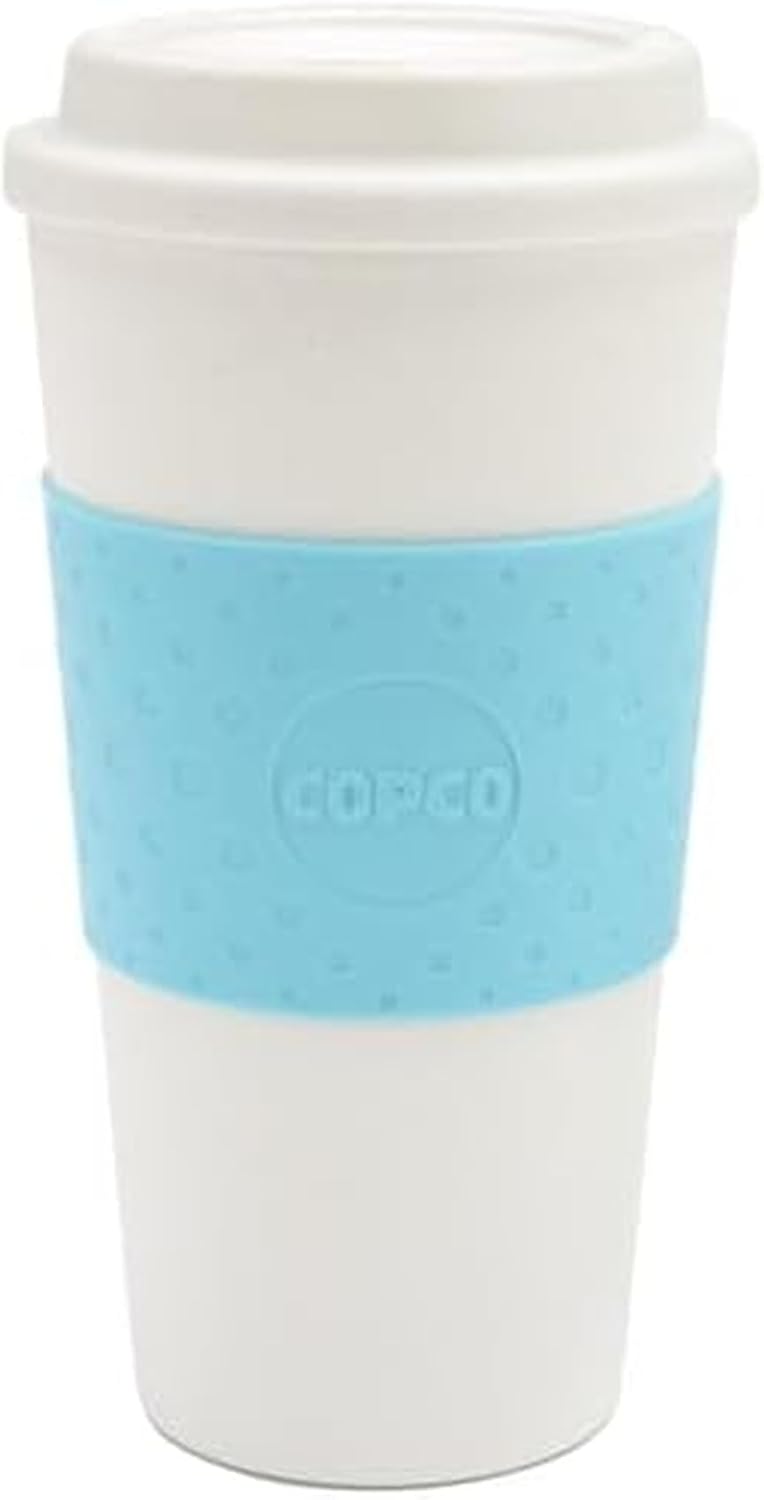Acadia 16 oz Travel Mug - Insulated Reusable Coffee Tumbler with Double-Walled Plastic, Leak-Proof Lid, BPA-Free - Portable Mug for Hot & Cold Drinks, Cup Holder Friendly (Blue)
