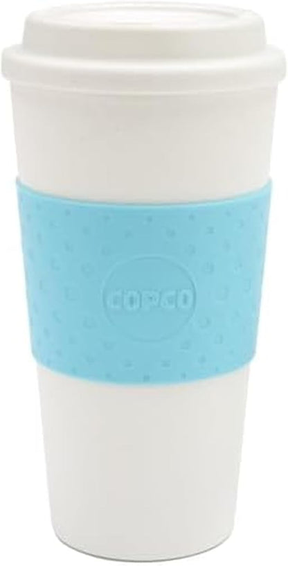 Acadia 16 oz Travel Mug - Insulated Reusable Coffee Tumbler with Double-Walled Plastic, Leak-Proof Lid, BPA-Free - Portable Mug for Hot & Cold Drinks, Cup Holder Friendly (Blue)