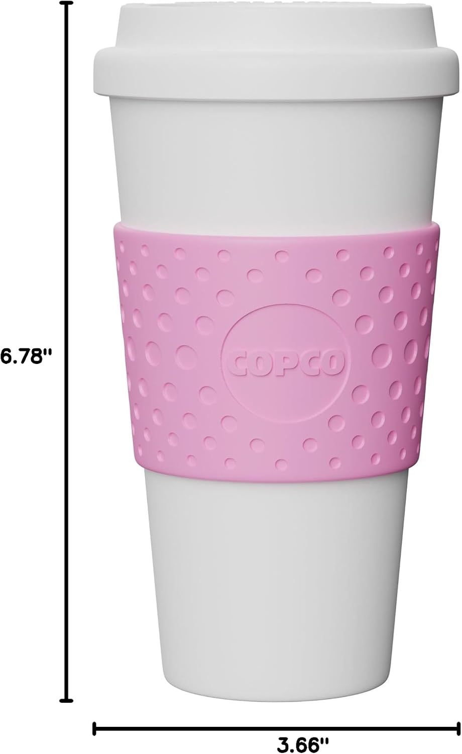 Acadia 16 oz Travel Mug - Insulated Reusable Coffee Tumbler with Double-Walled Plastic, Leak-Proof Lid, BPA-Free - Portable Mug for Hot & Cold Drinks, Cup Holder Friendly (Blue)