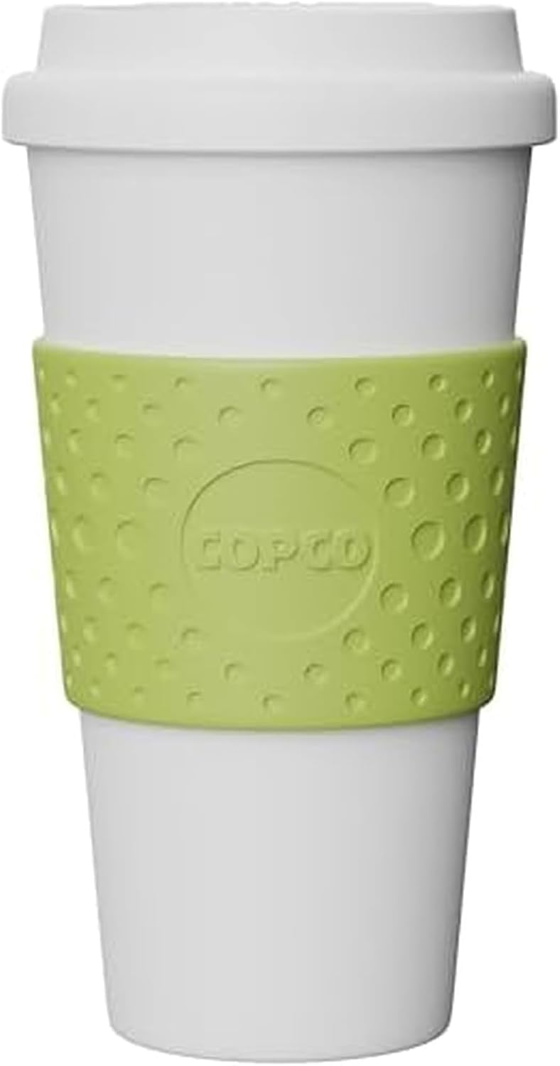 Acadia 16 oz Travel Mug - Insulated Reusable Coffee Tumbler with Double-Walled Plastic, Leak-Proof Lid, BPA-Free - Portable Mug for Hot & Cold Drinks, Cup Holder Friendly (Blue)