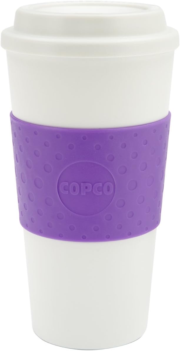 Acadia 16 oz Travel Mug - Insulated Reusable Coffee Tumbler with Double-Walled Plastic, Leak-Proof Lid, BPA-Free - Portable Mug for Hot & Cold Drinks, Cup Holder Friendly (Blue)