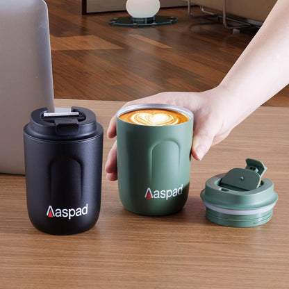Coffee Tumbler 8 Oz-12 Oz Standard Medium Espresso travel mug Stainless Steel Double Wall Vacuum Insulated metal cups with Leak proof lid Thermal or iced Cappuccino Latte Americano Office gift