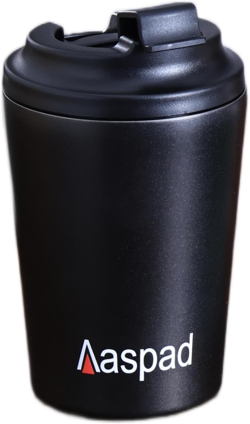 Coffee Tumbler 8 Oz-12 Oz Standard Medium Espresso travel mug Stainless Steel Double Wall Vacuum Insulated metal cups with Leak proof lid Thermal or iced Cappuccino Latte Americano Office gift